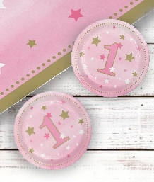 Twinkle Little Star Pink 1st Birthday Party Supplies | Decorations | Packs